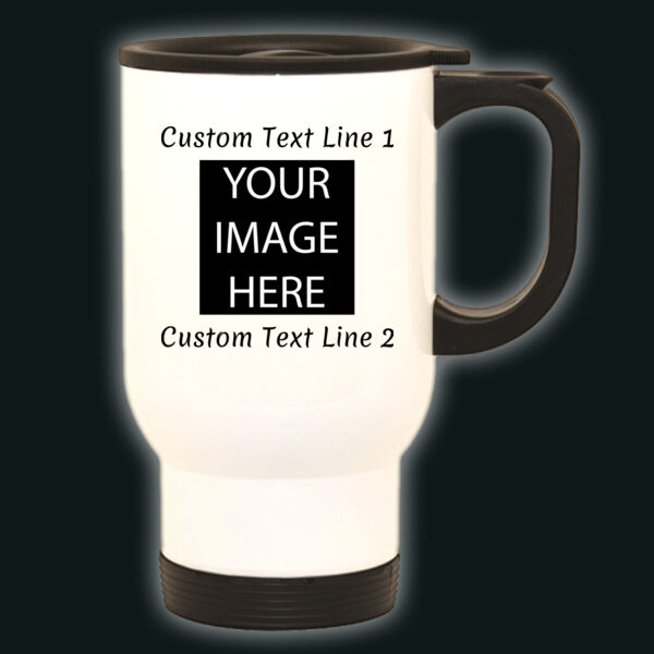 Not In Vain Custom Image with Logo Travel Mug Thumbnail