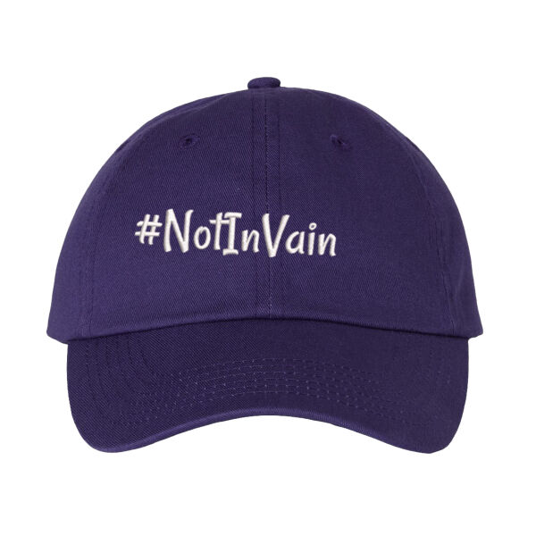 Not In Vain Unstructured Dad Cap Purple Thumbnail