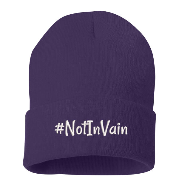 Not In Vain Purple Beanie Thumbnail